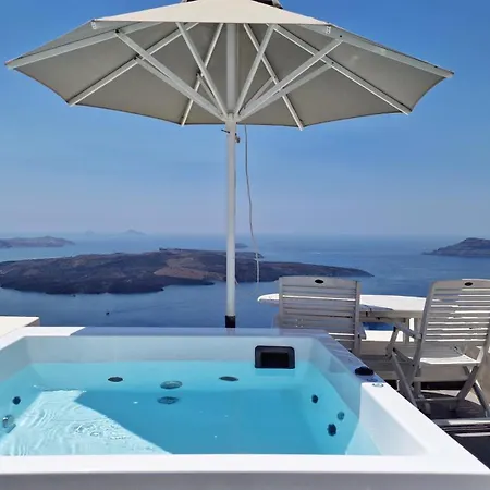 Karpimo Horizon - Caldera Sunset View - Private Hot Tub - Firostefani * フィロステファニ