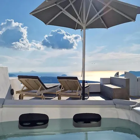 Villa Karpimo Horizon - Caldera View With Private Hot Tub Firostefani